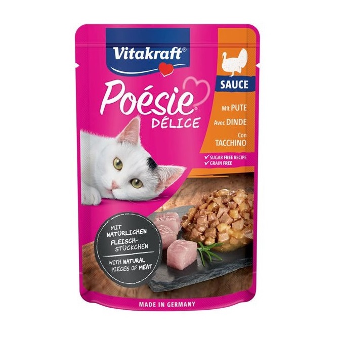 PoE'sie DE'lisauce per gatti - gusto tacchino - 85 gr - Vitakraft